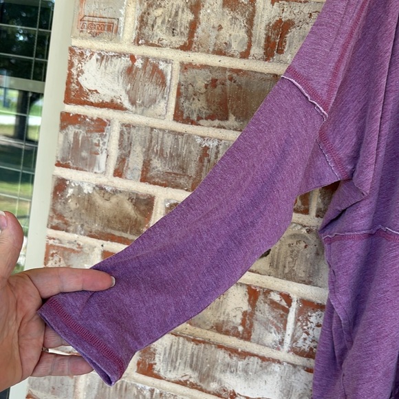 Free People Movement Purple First Choice Long Sleeved Dolman T-Shirt - Picture 2 of 12